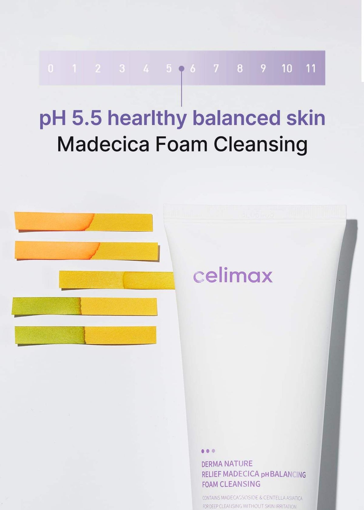 Celimax Derma Nature Relief Madecica pH Balancing Foam Cleansing